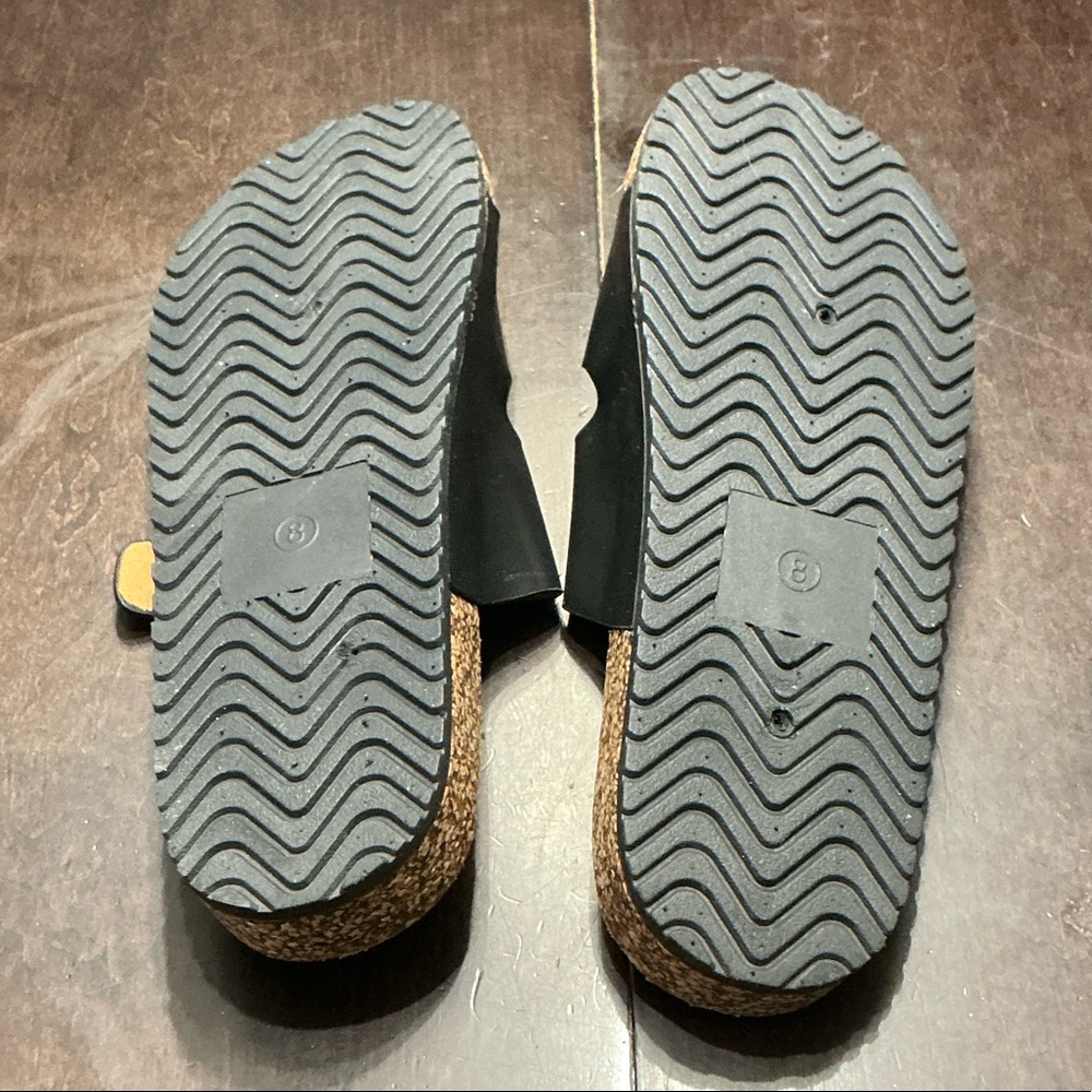 Wild Diva Black Sandals with Silver Buckles - Picture 3 of 4